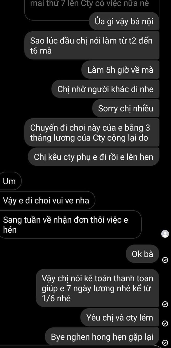 Sếp bắt nhân viên 2k1 hủy vé du lịch, lên công ty sửa báo cáo ngày thứ 7, bị bật lại thì đòi sa thải - Hình 3