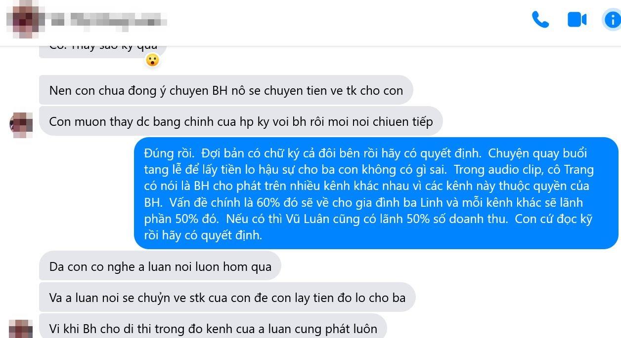 Con gái Vũ Linh bị bạn thân của ba vạch mặt, tung hết tin nhắn riêng tư, tố tham lam, ngụy biện - Hình 10