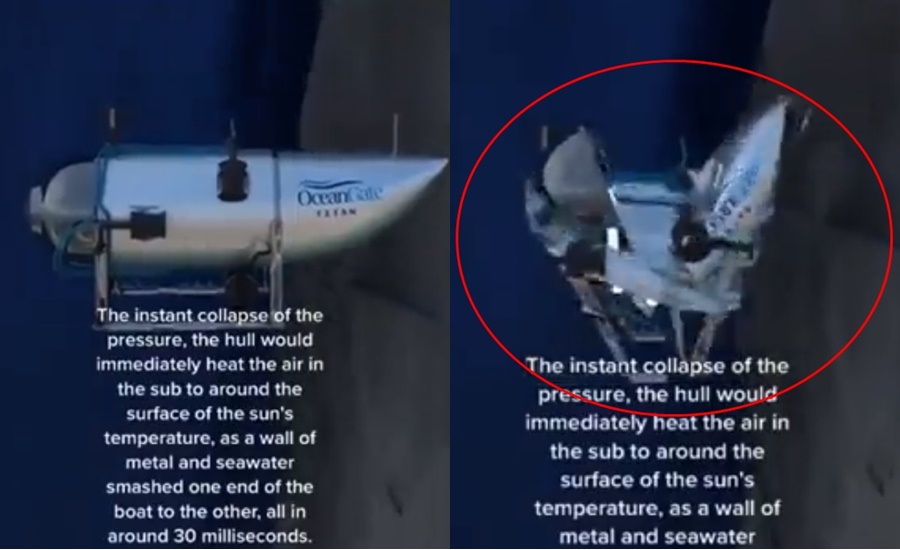 Tàu lặn Titan nổ tung, 5 hành khách đã qua đời, video cận cảnh vụ nổ khiến người xem bàng hoàng? - Hình 3