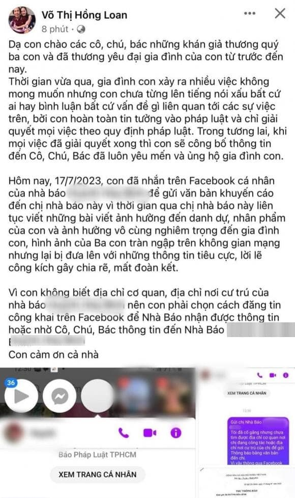 Con gái Vũ Linh tố nữ nhà báo đăng tin bôi nhọ, Vũ Luân vả mặt 1 soạn giả nói mình chôm nhạc - Hình 1