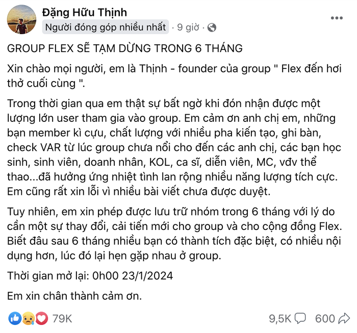 Cộng đồng flex đến hơi thở cuối cùng tạm ngưng hoạt động 6 tháng, nguyên nhân là gì? - Hình 2