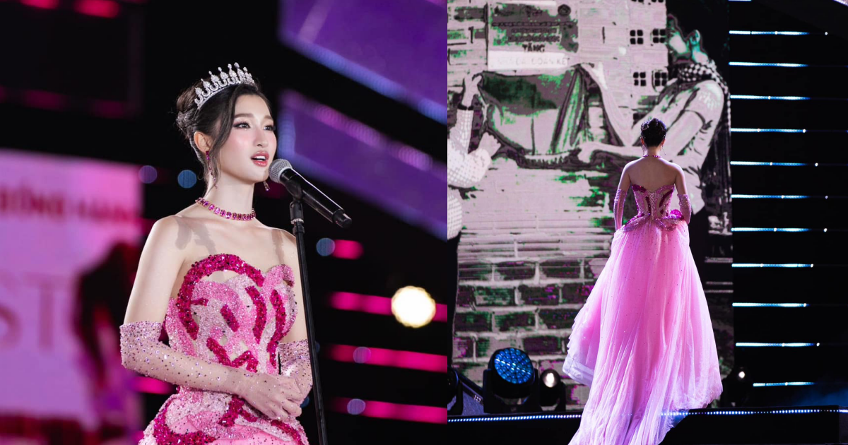 Á hậu Phương Nhi lộ cảm xúc thật trong đêm final walk, fan chạnh lòng vì một chi tiết - Hình 6