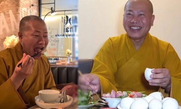 Người đàn ông trọc đầu mặc đồ nhà sư vào quán nhậu, Giáo hội Phật Giáo Việt Nam TP.HCM liền vào cuộc - Hình 2