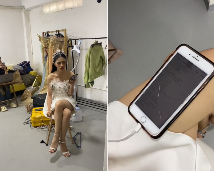 Á hậu Minh Kiên xài điện thoại bể nát, gia cảnh khổ sở nay đổi đời, cầm đồ mắc tiền vẫn chưa biết mở - Hình 5