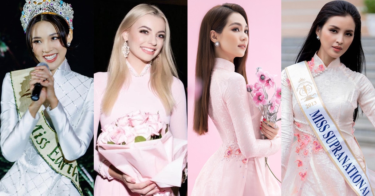 Hoa hậu Quốc tế trong big 6 cùng diện áo dài truyền thống Việt Nam, ai đỉnh nhất? - Hình 10