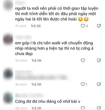 Á hậu Minh Kiên trổ tài catwalk liền vướng phải tranh cãi, động thái đáp trả bị chê kém sang - Hình 4