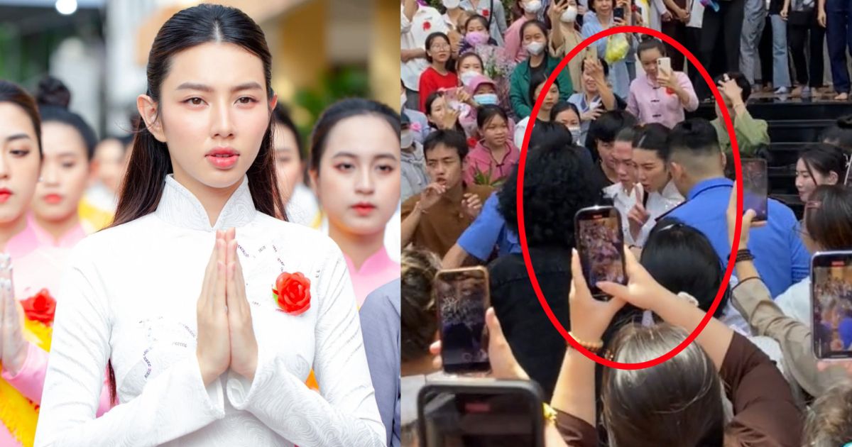 Thùy Tiên bị fan vây kín khi dâng hoa tại Lễ Vu Lan, bỏ chạy thoát thân vẫn được khen quá tinh tế - Hình 9