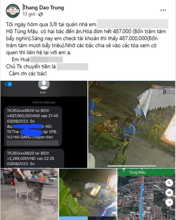 Ăn ốc vỉa hè chuyển khoản gần 500 triệu, chủ quán trắng đêm tìm lại chủ nhân - Hình 2