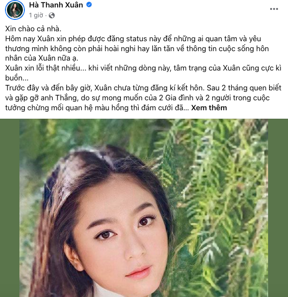 SỐC: Hà Thanh Xuân xác nhận chia tay vua cá Koi, hé lộ lý do kết thúc cuộc hôn nhân gây trầm cảm - Hình 1