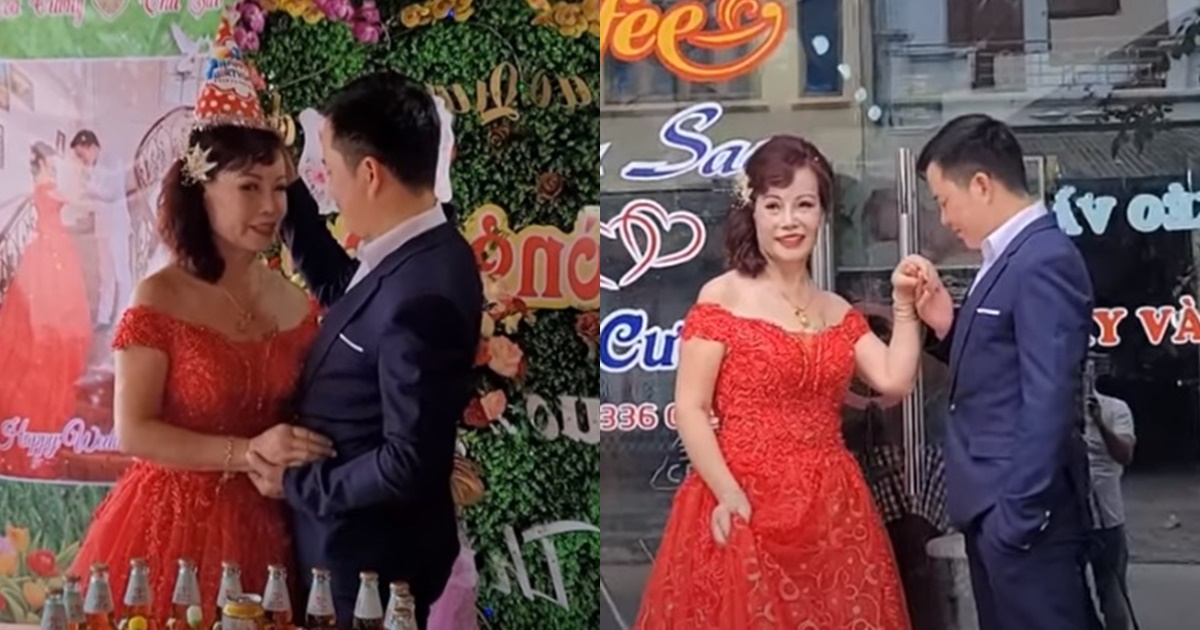 Cô dâu 62 tuổi kỷ niệm 5 năm ngày cưới, diện lại váy cô dâu lộng lẫy, nhan sắc U70 gây chú ý - Hình 7