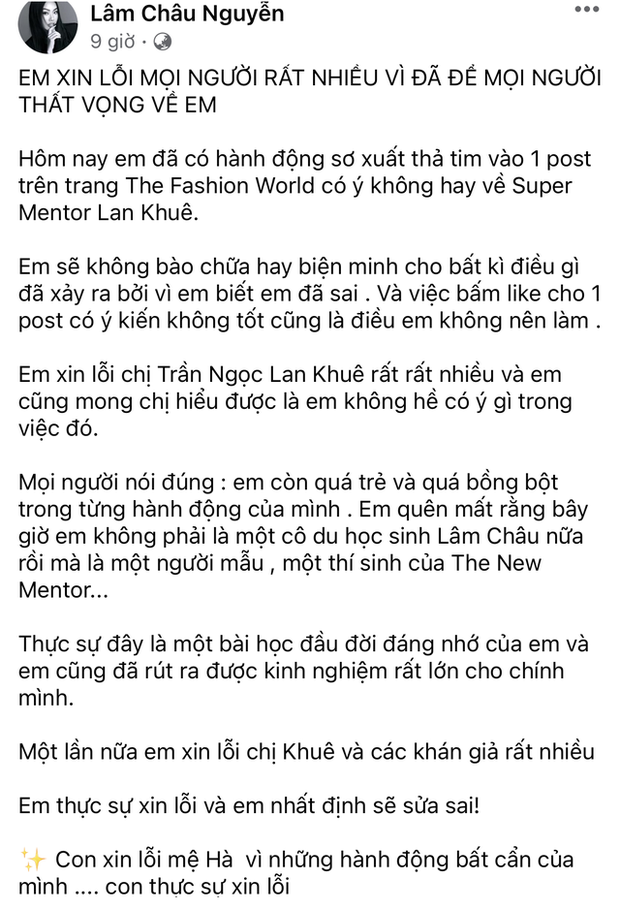 Gà cưng Hà Hồ bị nghi tiếp tay anti đá đểu Lan Khuê, liền lên tiếng xin lỗi, CĐM phán: Khó quán quân - Hình 1