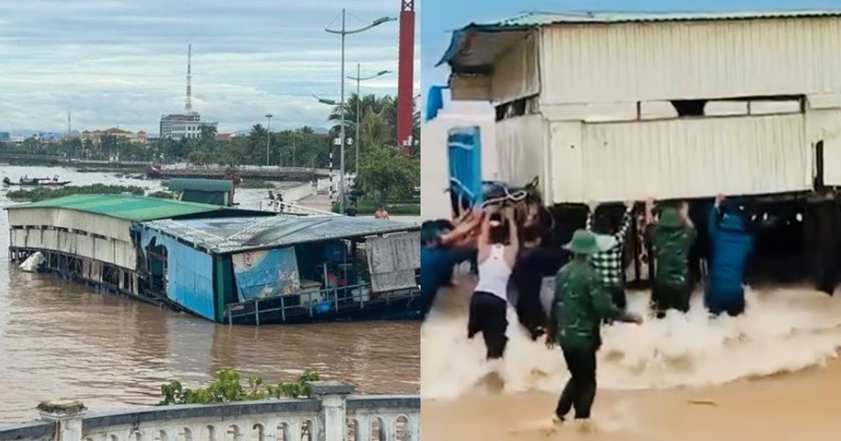 Quảng Bình: Một nhà hàng nổi bị lũ cuốn trôi ra biển, 4 người thoát nạn trong gang tấc - Hình 6