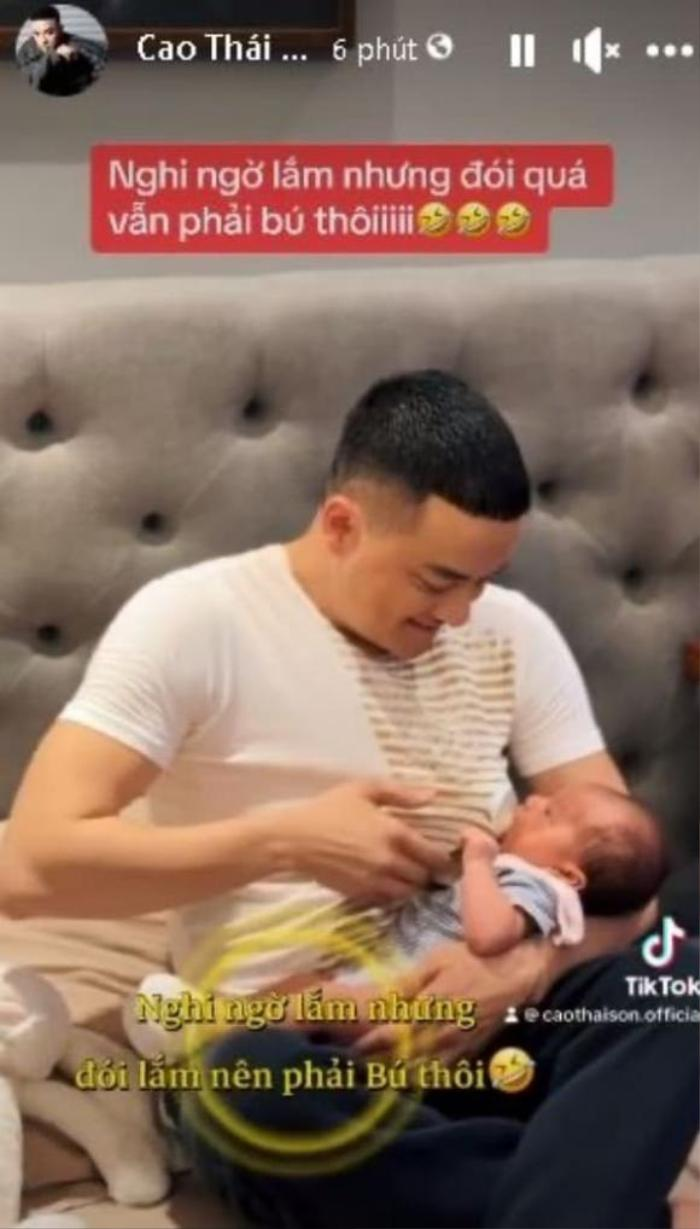 Cao Thái Sơn hé lộ diện mạo quý tử đầu lòng, nói điều đặc biệt về mẹ bé - Hình 1