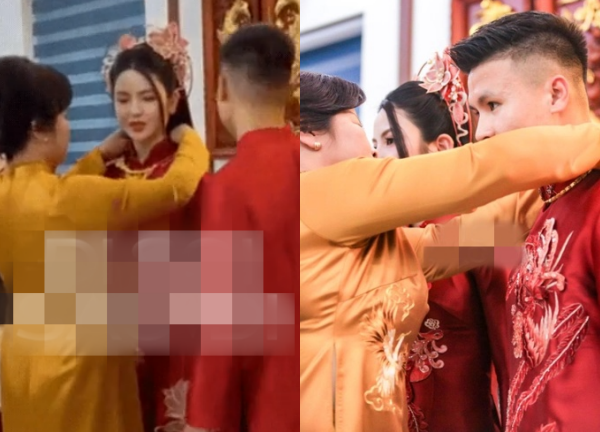 Chu Thanh Huyền biểu cảm gây chú ý khi Quang Hải làm điều này giữa đám hỏi - Hình 5