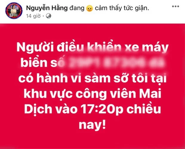 Chị ruột Hòa Minzy bức xúc tố bị kẻ lạ mặt giở trò xấu, đụng chạm khi chạy bộ - Hình 1