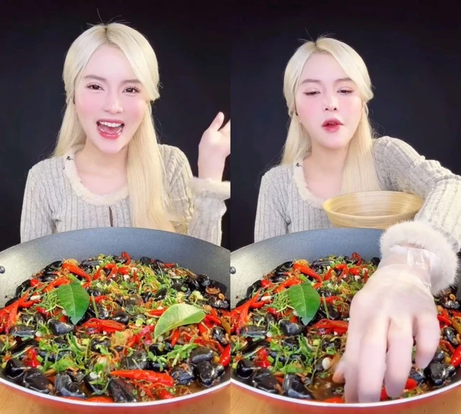 TikToker Blonde Hair: Criticized for eating Western food, mukbanging pebbles - Photo 3