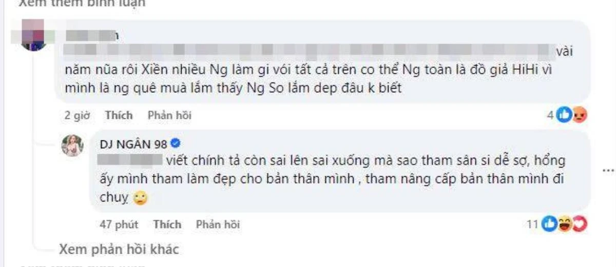 Ngân 98 chi bạc tỷ đắp nhựa lên người, bị CĐM sân si, liền bắt lỗi chính tả? - Hình 2