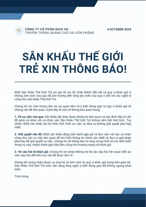 Sân khấu Kịch mà Minh Dự đang diễn lên tiếng, Phan Đạt bị soi ngược? - Hình 1