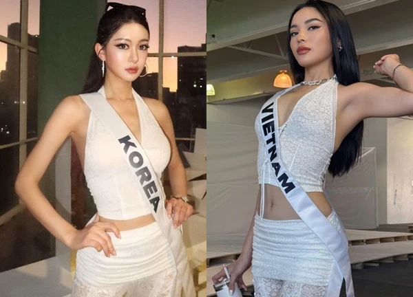 Miss Universe 2024: Kỳ Duyên mang 72 bộ đồ vẫn đụng hàng đại diện Hàn Quốc - Hình 5