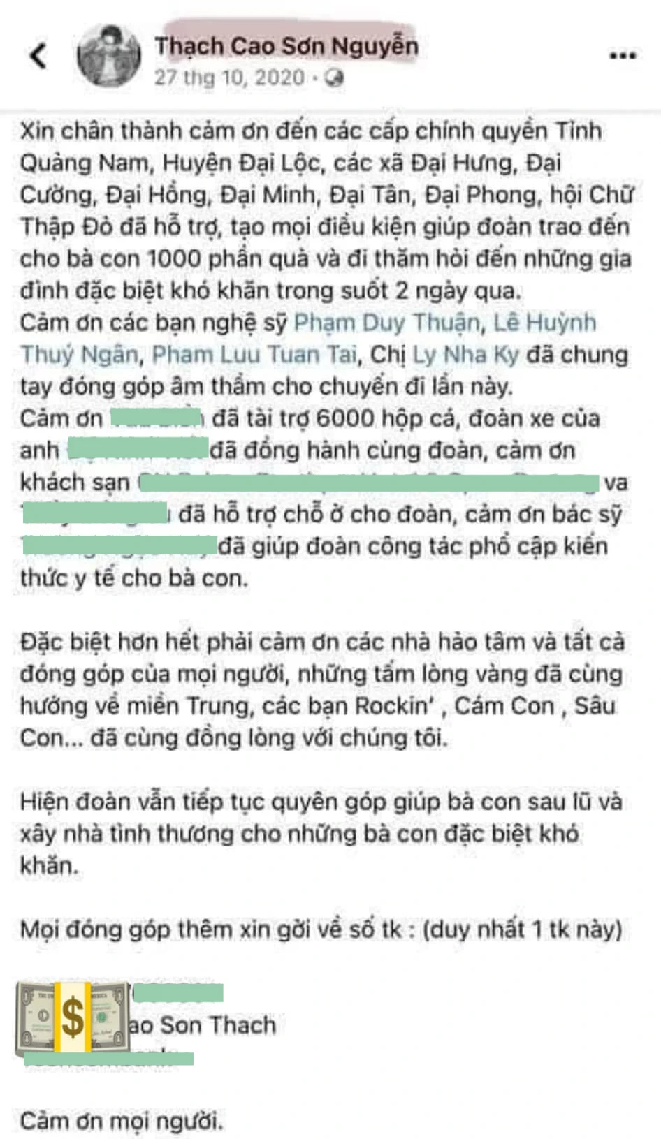 S.T Sơn Thạch bị khui lại vụ từ thiện nhưng không sao kê, netizen điểm tên thêm Lan Ngọc - Chi Dân - Hình 4