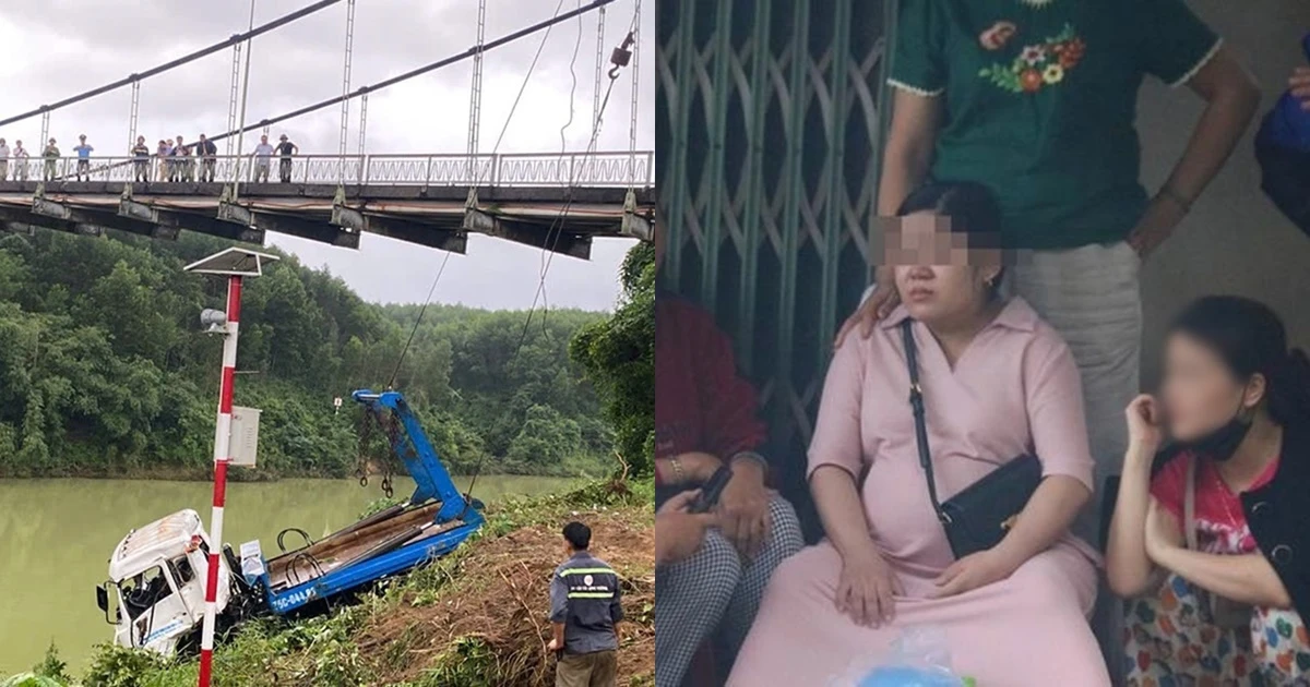 Vụ xe rác lao xuống sông: Danh tính 2 người mất tích, vợ bầu thất thần chờ tin - Hình 6