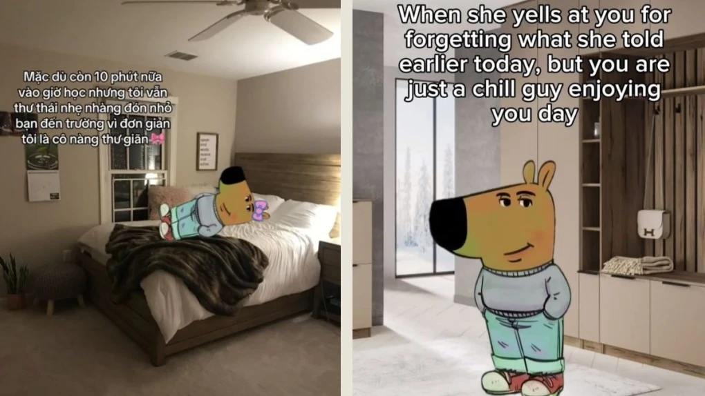 Đu trend anh chàng thư giãn - chill guy, 1 thanh niên suýt vướng vòng lao lý - Hình 4