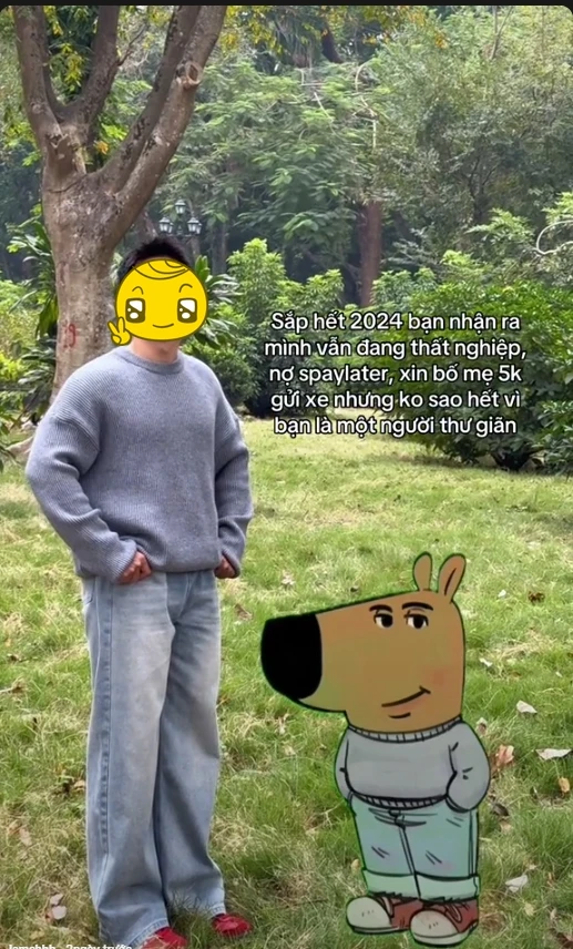 Đu trend anh chàng thư giãn - chill guy, 1 thanh niên suýt vướng vòng lao lý - Hình 5