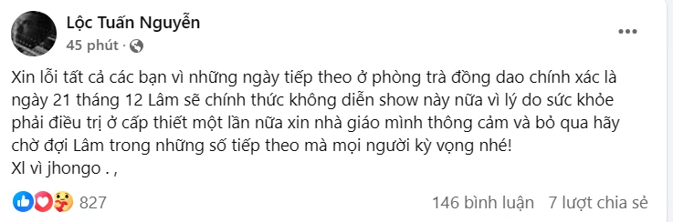 Hoài Lâm vừa bỏ nghệ danh do Hoài Linh đặt, bạo bệnh, liên tiếp hủy show - Hình 1