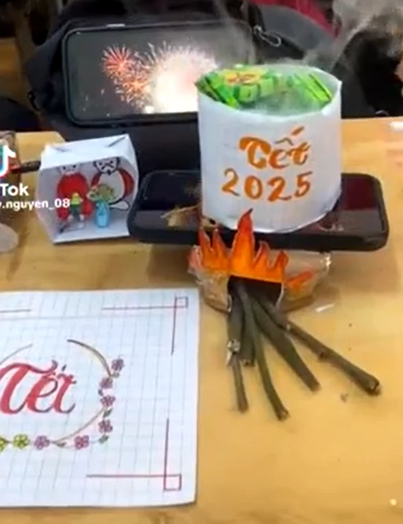 Đu trend nấu bánh chưng giấy: Gen Z đổ xô đón tết dù...mùa giáng sinh chưa qua - Hình 4