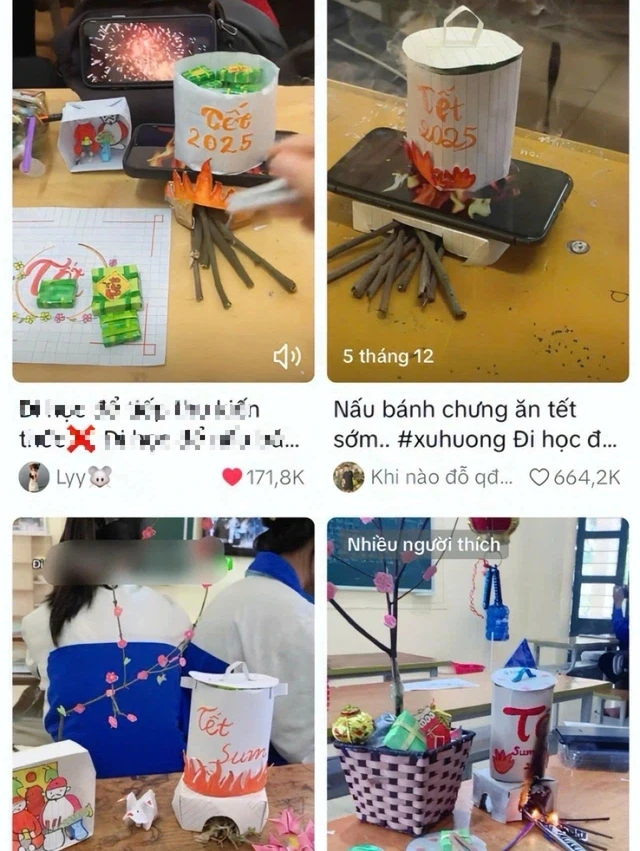 Đu trend nấu bánh chưng giấy: Gen Z đổ xô đón tết dù...mùa giáng sinh chưa qua - Hình 1
