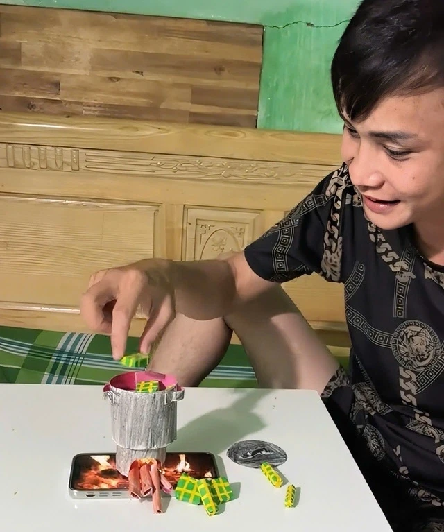 Đu trend nấu bánh chưng giấy: Gen Z đổ xô đón tết dù...mùa giáng sinh chưa qua - Hình 3