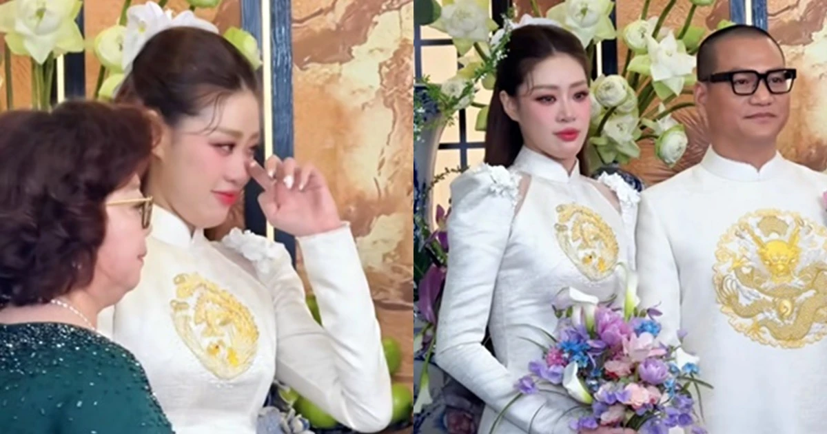 Lễ ăn hỏi Khánh Vân: Cô dâu khóc nức nở, chú rể lộ biểu cảm, hành động ngỡ ngàng - Hình 9