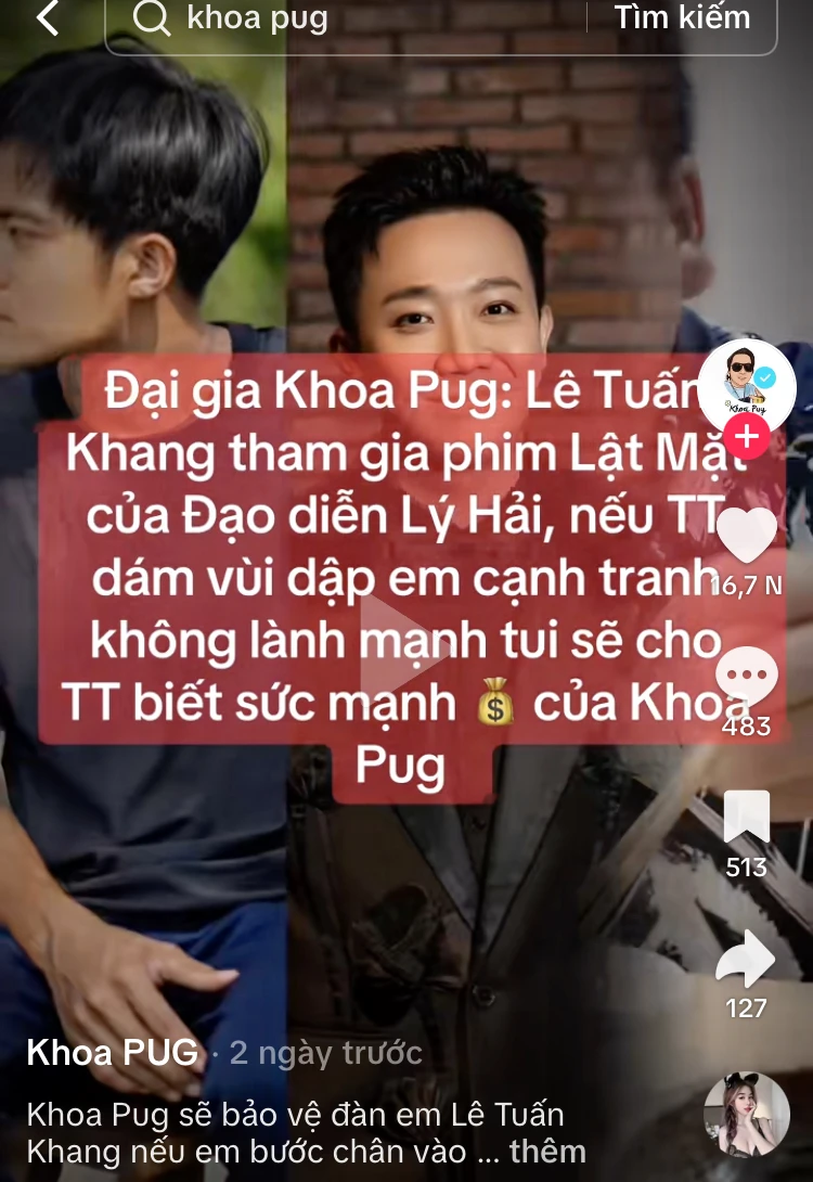 Khoa Pug cuồng Lê Tuấn Khang, sẵn sàng vì đối phương mà đối đầu Trấn Thành? - Hình 2