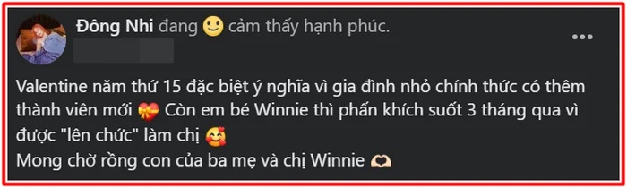 Con gái Đông Nhi báo tin mẹ có em bé, biểu cảm được lên chức của cực đáng yêu - Hình 3