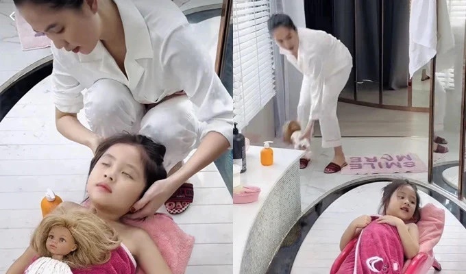 Ngọc Trinh hết dám hó hé hậu biến cố, tập tành cho con gái nối nghiệp đập hộp - Hình 3