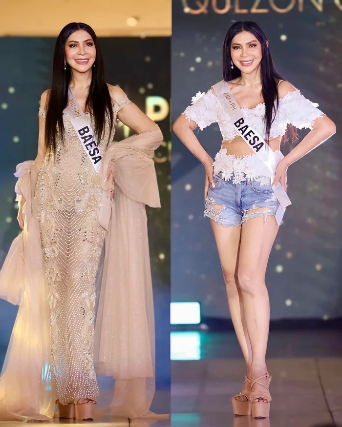 Thí sinh U70 MU Philippines khoe hình thể khi catwalk, lộ 1 điểm yếu lớn - Hình 1