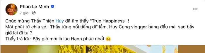 Huy Cung xuống tóc đi tu hậu ly hôn, đồng nghiệp tiết lộ tình trạng hiện tại - Hình 1