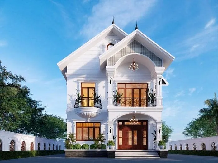 Tổng hợp các mẫu nhà 2 tầng mái chữ A - Hình 2