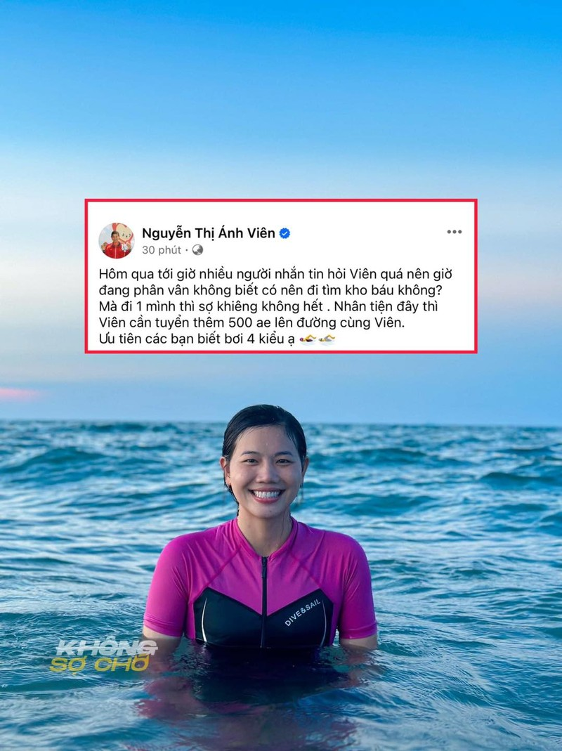 Ánh Viên nhập hội đến Đại Hải Trình tìm kho báu tỷ đô, Thơ Nguyễn phán 1 câu - Hình 2