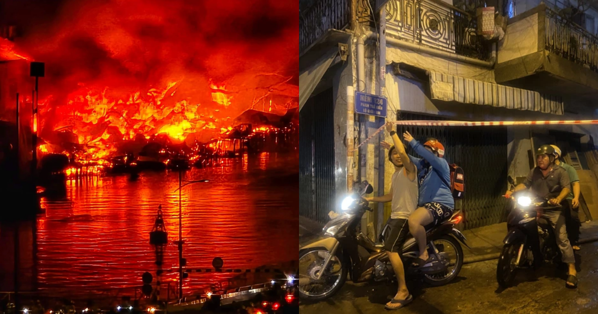 Vụ cháy ở quận 8: Hiện trường bị phong tỏa, người dân tìm nơi ngủ nhờ qua đêm - Hình 8
