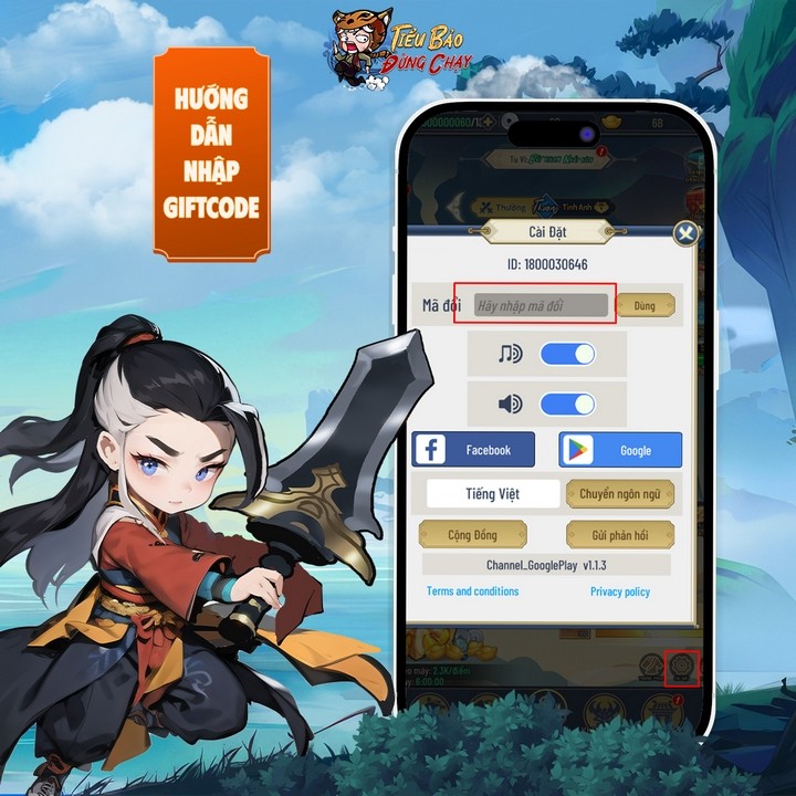 Code Tiểu Bảo Đừng Chạy mới nhất và cách nhập - Hình 3