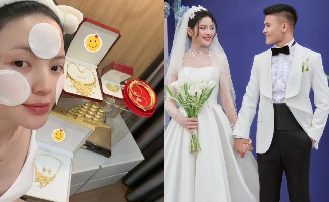 Quang Hải - Thanh Huyền dính phốt lớn, vẫn vui vẻ flex vàng có được sau cưới? - Hình 4