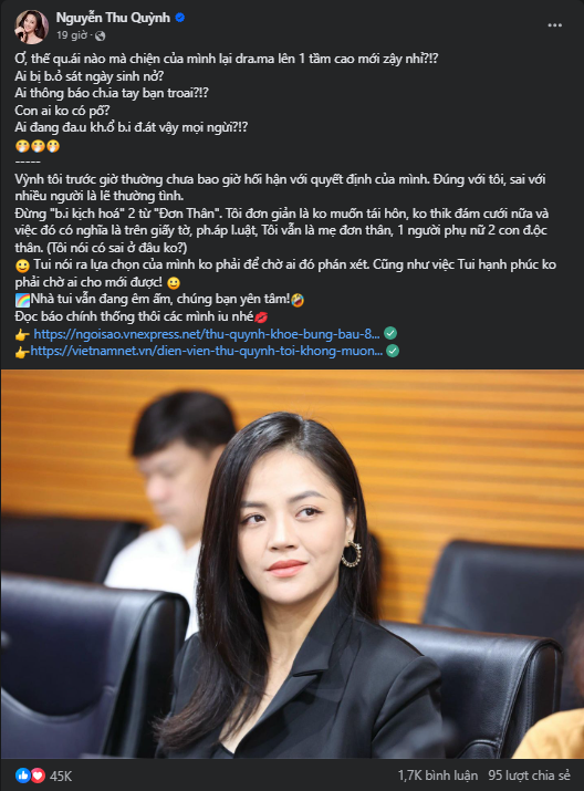 My sói Thu Quỳnh mang thai lần 2 đã phát ngôn sốc, tuyên bố không tái hôn - Hình 4
