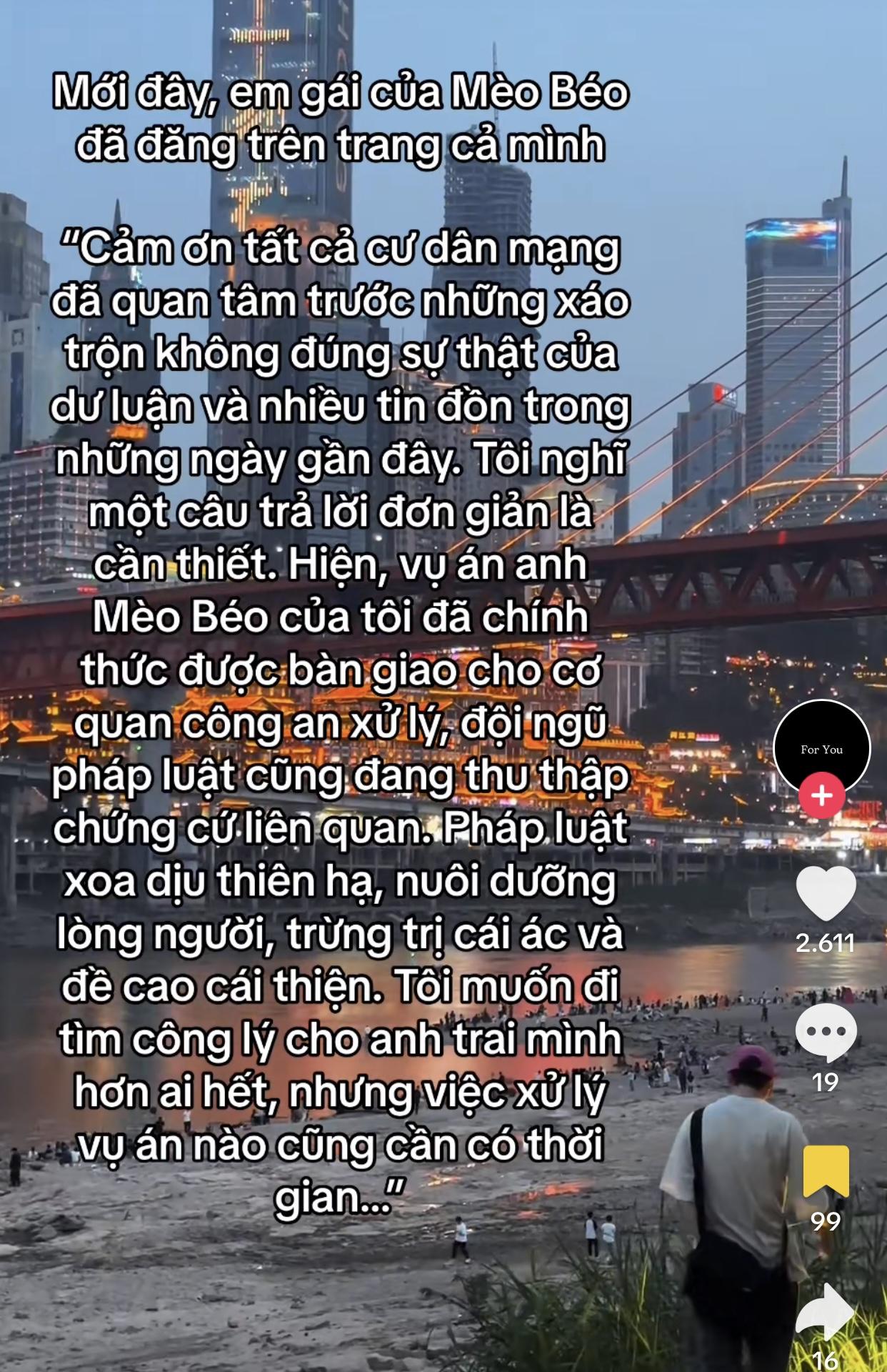 Em gái Mèo Béo hé lộ tình tiết mới từ công an, trấn an CĐM, Đàm Trúc khó thoát? - Hình 3