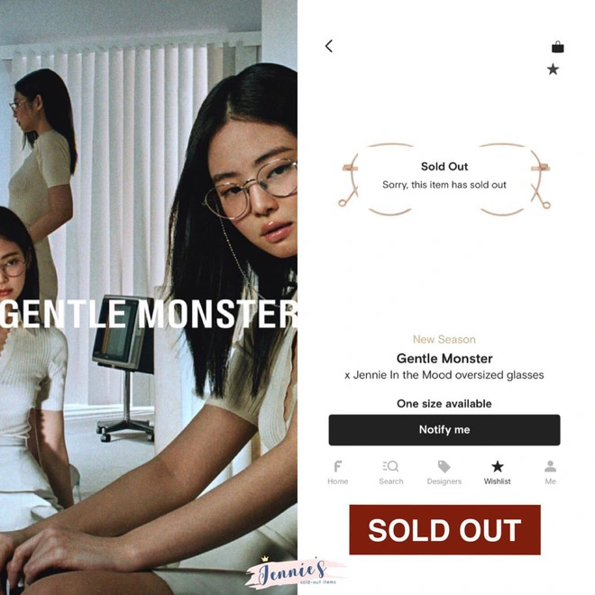 Jennie tăng giá kính gấp 2 lần, fan tức tối vì khó mua hàng - Hình 4