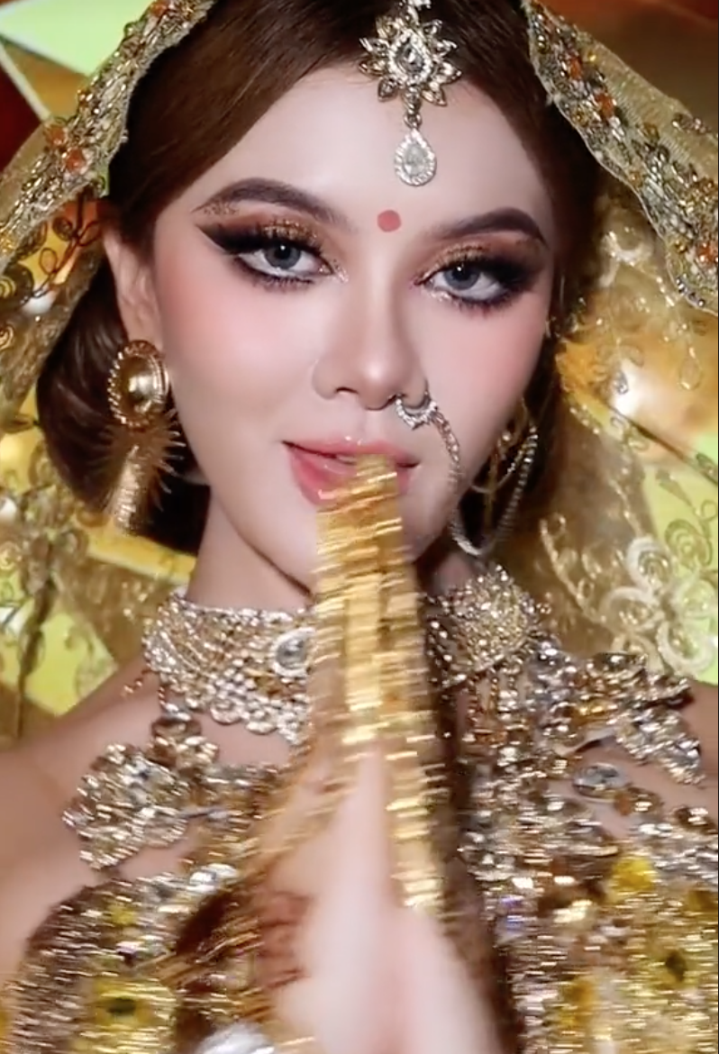Pam Yêu Ơi đu trend make up Ấn Độ, giao diện đáng yêu làm ai nấy cười té ghế - Hình 3
