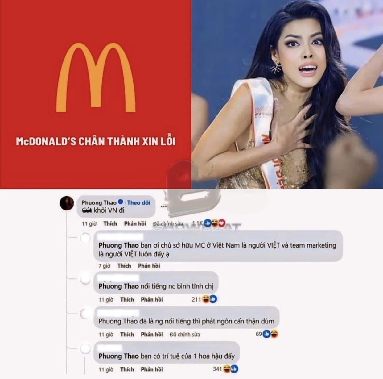 Vụ Mèo Béo và McDonalds Việt Nam: 1 Á hậu ăn nói xà lơ, bị CĐM chỉnh lưng - Hình 2