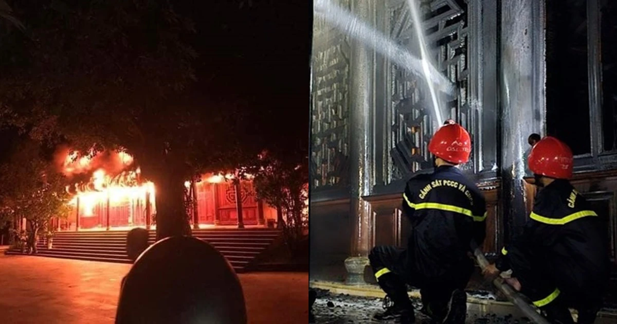 Huế: Chùa Thuyền Lâm cháy dữ dội, nhiều đồ đạc khu vực chánh điện bị thiêu rụi - Hình 14