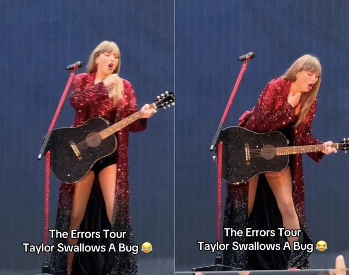 Taylor Swift nuốt phải côn trùng khi đang biểu diễn, lập tức có pha xử lý sốc - Hình 1