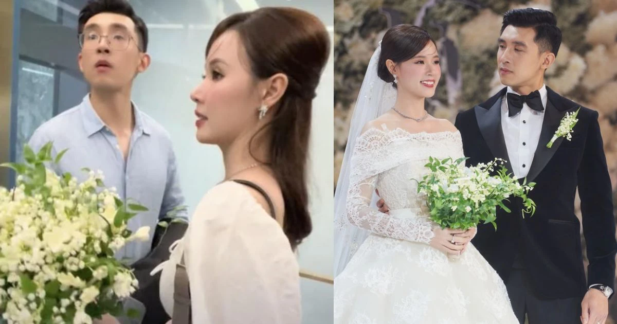 Midu và chồng Minh Đạt bị chụp lén trong thang máy sau đám cưới, kè kè gây bão - Hình 8